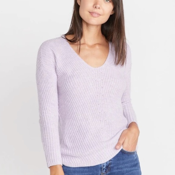 Marine Layer Elisa Pullover Knit lilac Sweater - Picture 2 of 12